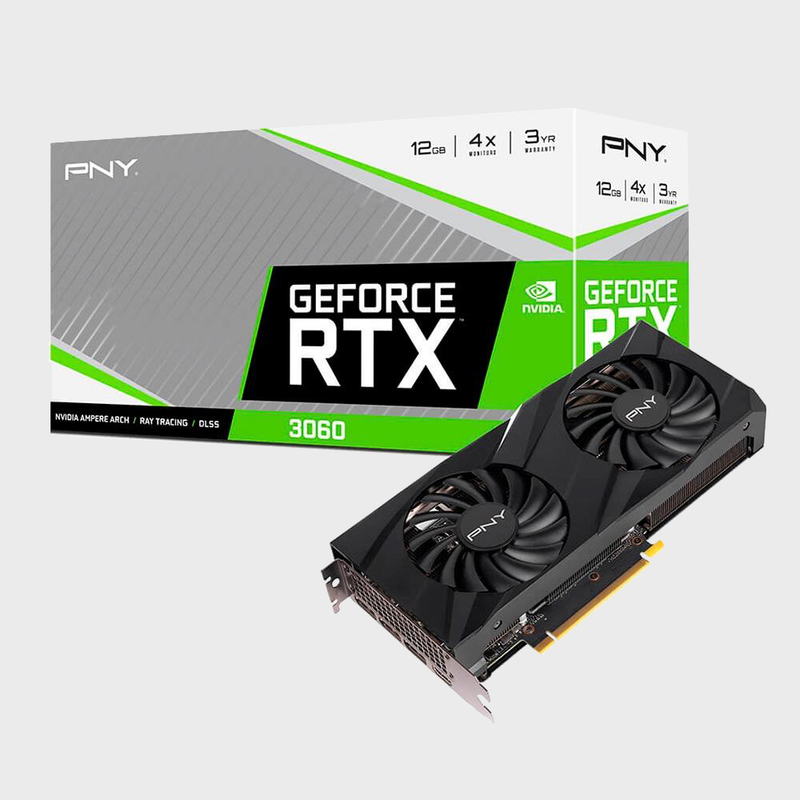 Placa de Video PNY NVIDIA Geforce RTX 3060, 12 GB GDDR6, DLSS, Ray Tracing