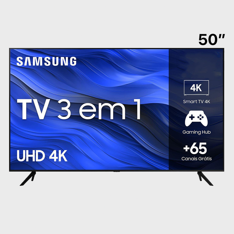 Smart TV 50” UHD 4K LED Samsung 50CU7700 - Wi-Fi Bluetooth Alexa 3 HDMI