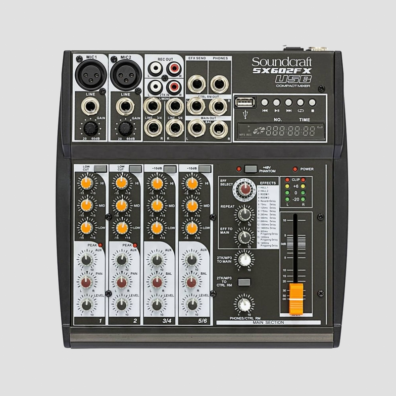 Mesa De Som Analógica Soundcraft SX602FX USB